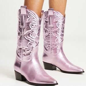 Glamorous brand Metallic Pink Cowboy Boots